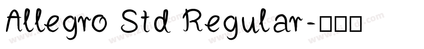 Allegro Std Regular字体转换